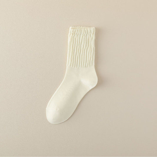 Autumn Winter Cotton Mid-Calf Socks for Girls